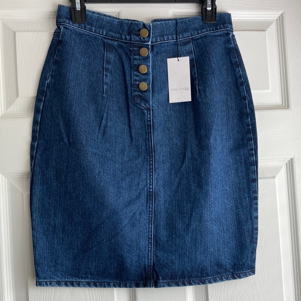 Feel Faith Denim Skirt